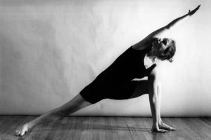 Woman doing yoga stretch