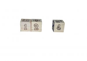 Set of number blocks with number 3 missing