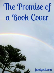 Rainbow with text: The Promise of a Book Cover
